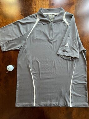 Adidas ClimaCool Golf Polo Shirt Men's Large Short Sleeve Gray